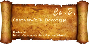 Cservenák Dorottya névjegykártya